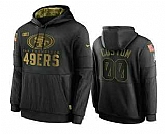 San Francisco 49ers Customized Black Salute To Service Sideline Performance Pullover Hoodie,baseball caps,new era cap wholesale,wholesale hats